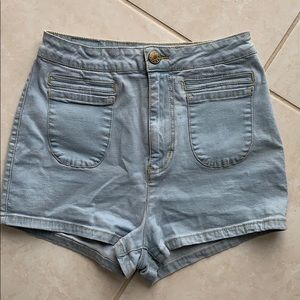 High rise Jean shorts